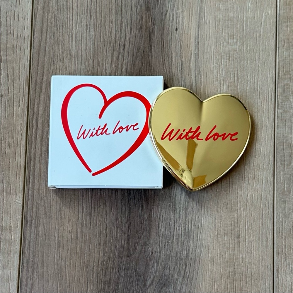 “WITH LOVE” GOLD HEART MIRROR!! BRAND NEW!!